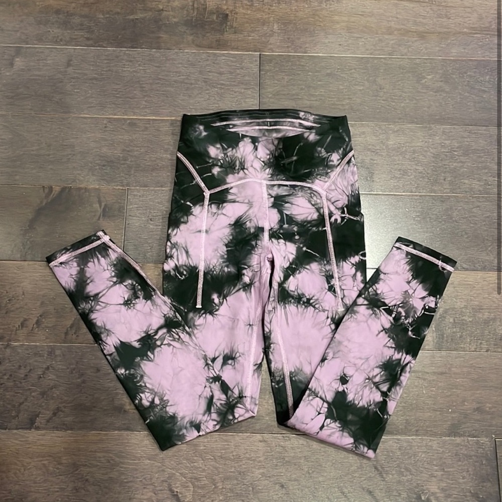 Lululemon Power Thru High-Rise Tight Over Dye Wisteria Purple Graphite